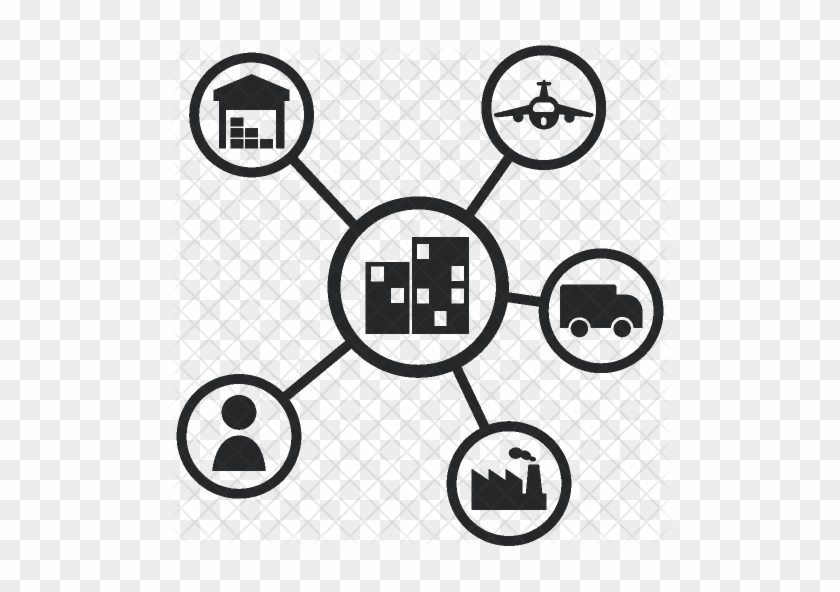 Scm Icon - Supply Chain Icon Black - Full Size PNG Clipart Images Download