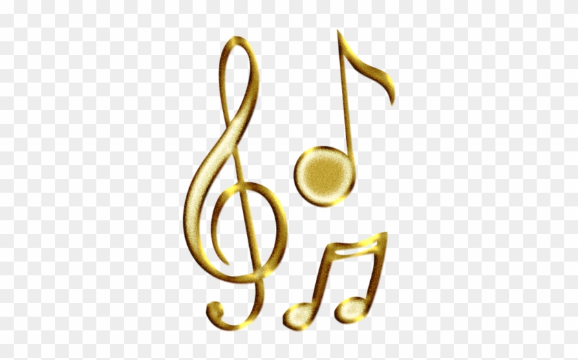 Gold Music Notes Transparent Background #614403