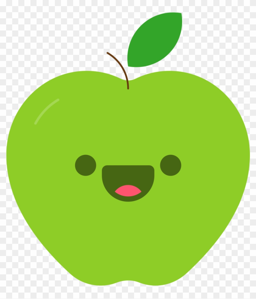 Green Cartoon Smiley Apple - Green Apple Cartoon - Free Transparent PNG  Clipart Images Download