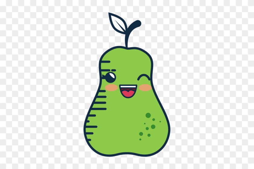 Pear Cartoon Smiley Fruit - Fruit #614936