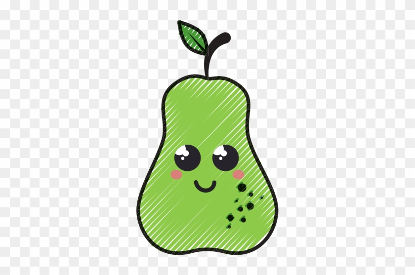 Pear Cartoon Smiley Fruit Illustration - Pera Kawaii #614945