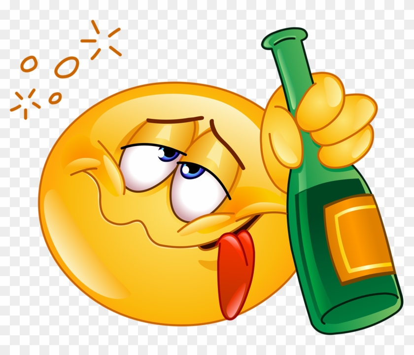 Emoticon Smiley Alcohol Intoxication Clip Art - Emoticon Smiley Alcohol Intoxication Clip Art #615037
