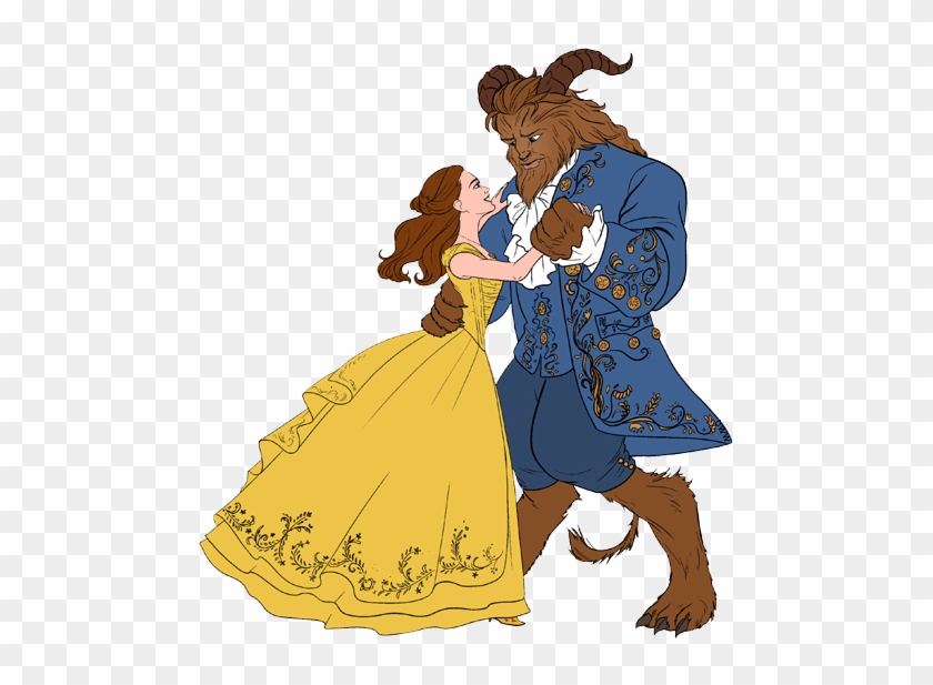 Beauty And The Beast Clip Art - Belle And The Beast Dancing #615042