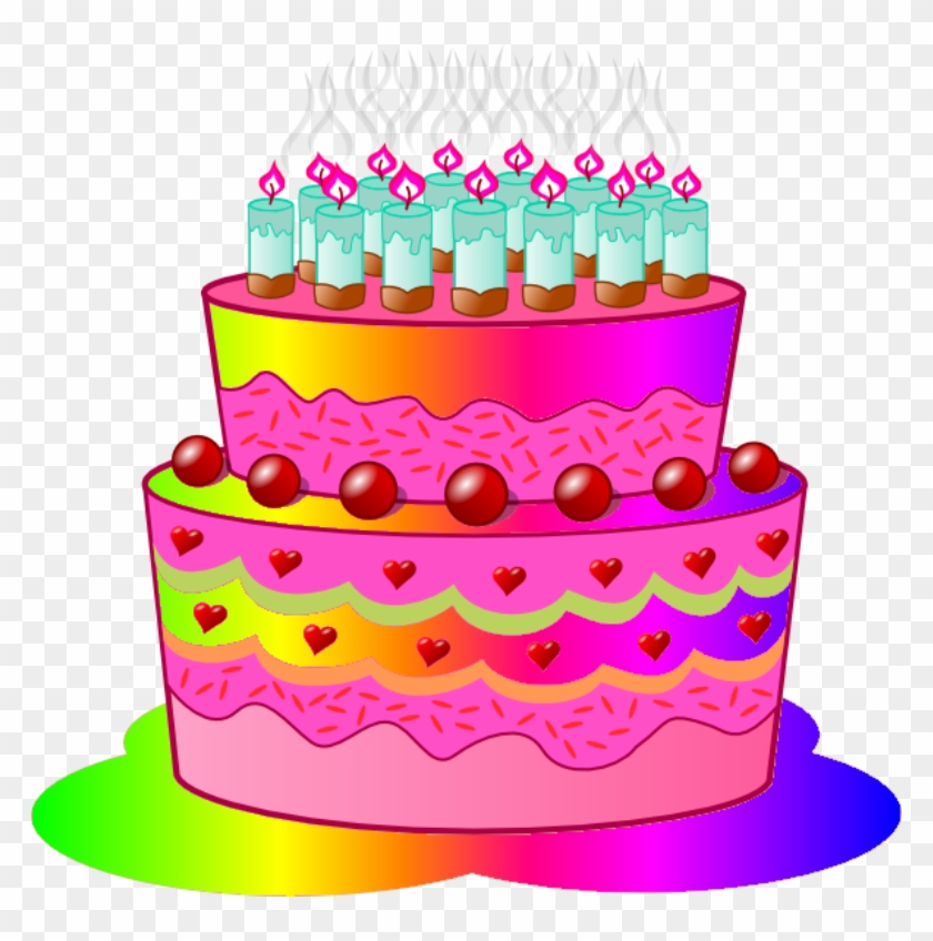 Royalty Free Clipart Illustration - Happy Birthday Cake Clip Arts #615127