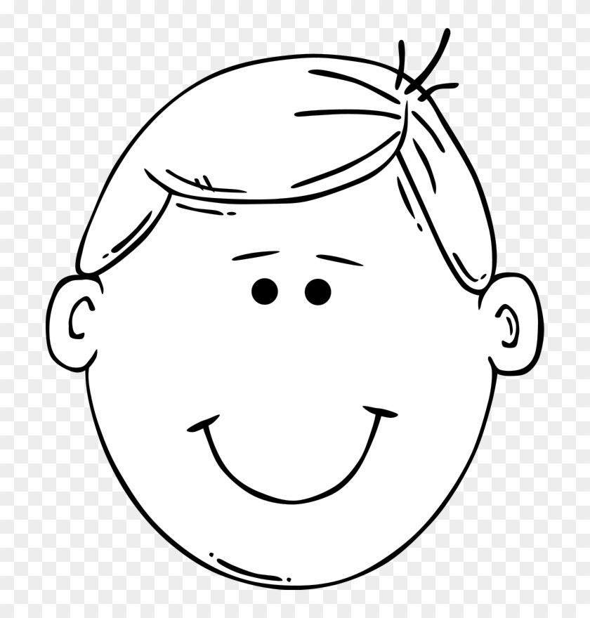 Man Face Cartoon Free Vector - Drawing Of A Boys Head #615144