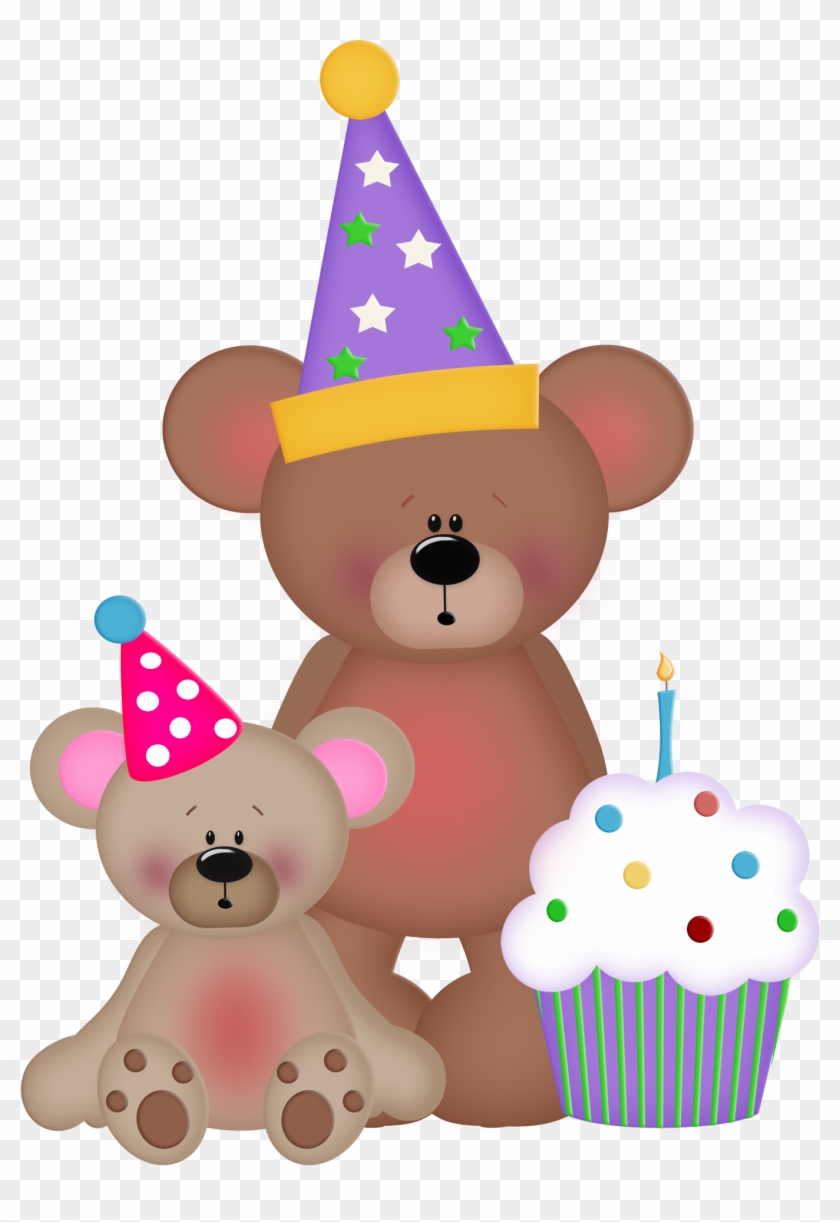 Cupcake Clipart Teddy Bear - Birthday Bear Clip Art #615165
