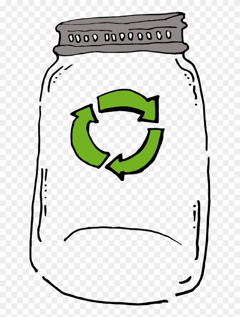 Mason Jar W Recycle - Mason Jar W Recycle #615324