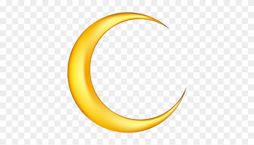 Yellow New Moon Clip Art Image - Moon Clipart Png #615520
