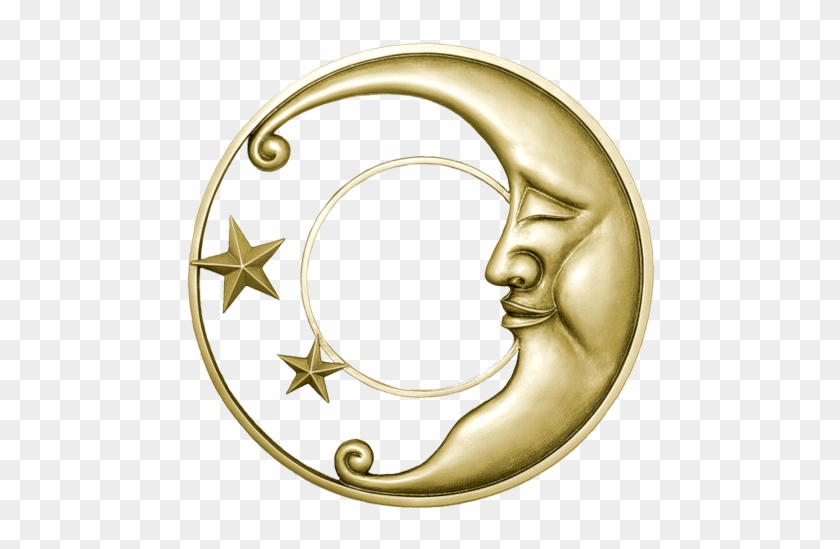 Album - Moon & Star Gold Png #615540