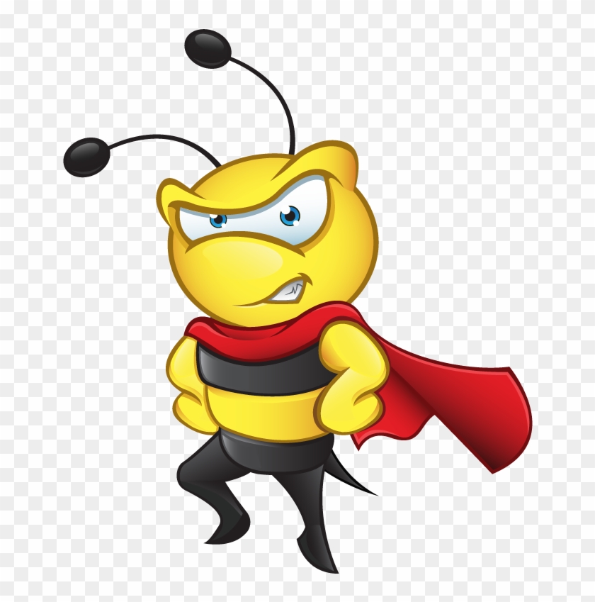 Clipart Image - Bee With Hard Hat #615658