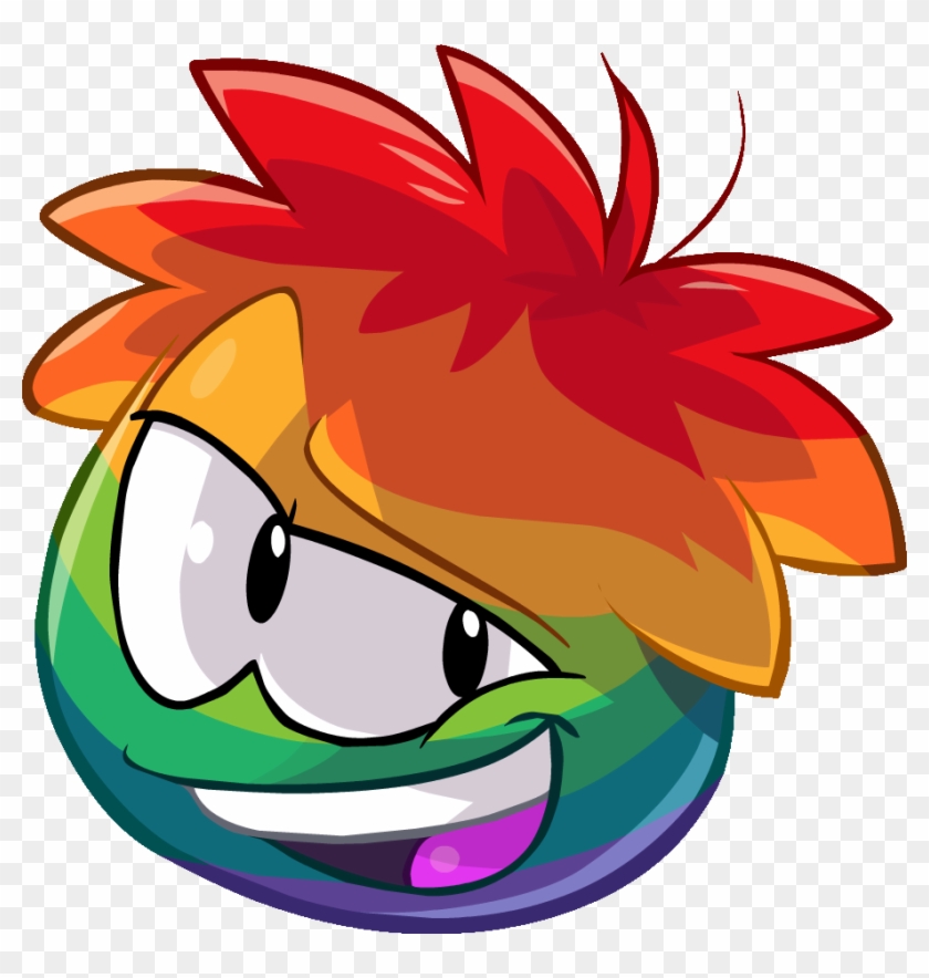 Image Found From The Cp Wiki - Club Penguin Rainbow Puffle #615722
