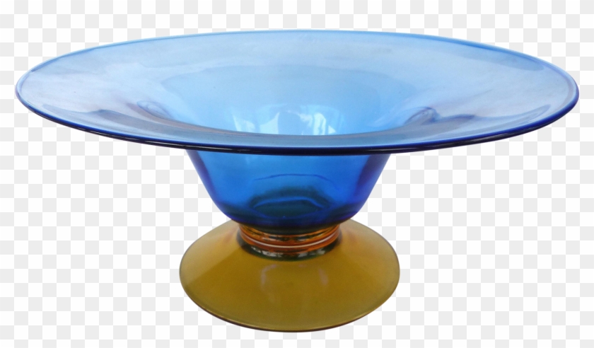 Footed Blown Murano Glass Bowl - Footed Blown Murano Glass Bowl #615768