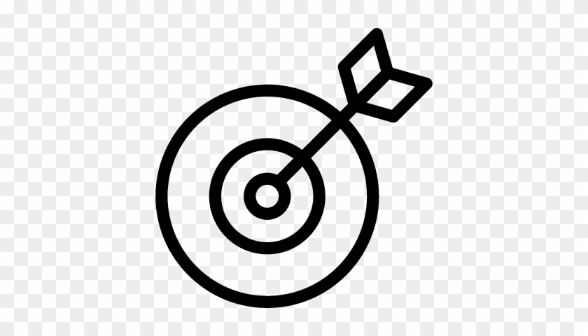 Target Outline Symbol In A Circle Vector - Circle #615890