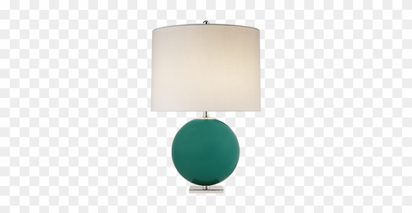 Elsie Table Lamp In Dark Turquoise Reverse Painted - Kate Spade Green Metal Lamp #615973