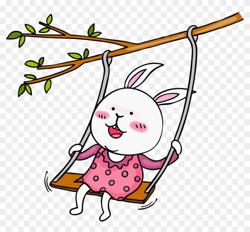 Clip Art - Swing Rabbit - Clip Art - Swing Rabbit #616236