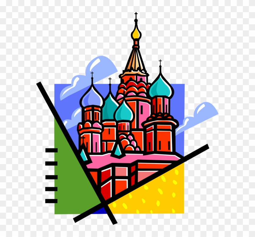 Vector Illustration Of St Basil's Christian Church - Saint Basil's Cathedral #616015