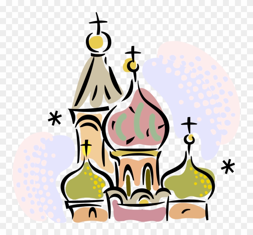 Vector Illustration Of St Basil's Orthodox Christian - Saint Basil's Cathedral #616025