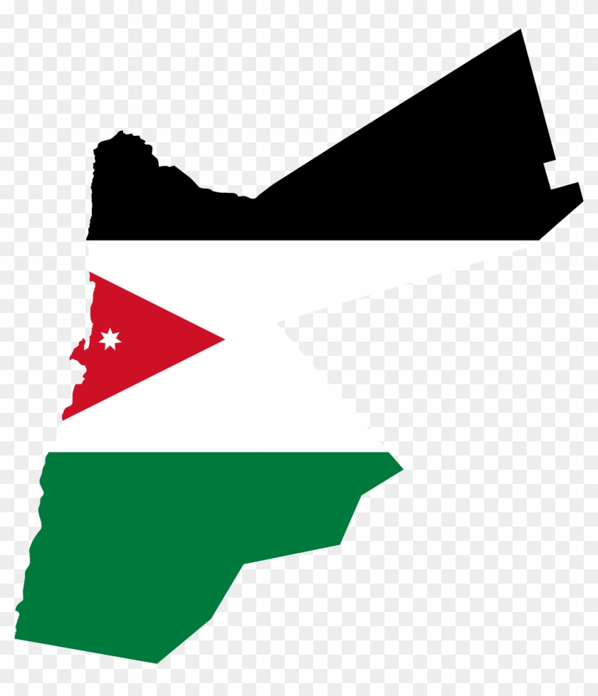Jordan Map Flag - Jordan Flag Map Png #616130