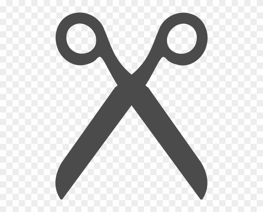 Dark Gray Scissors Clip Art At Clker - Scissor Silhouette Png - Full ...