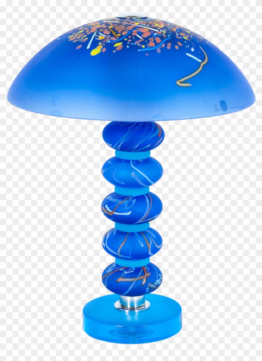 Italian Table Lamp In Murano Glass Blue - Cenedese Lamp #616211