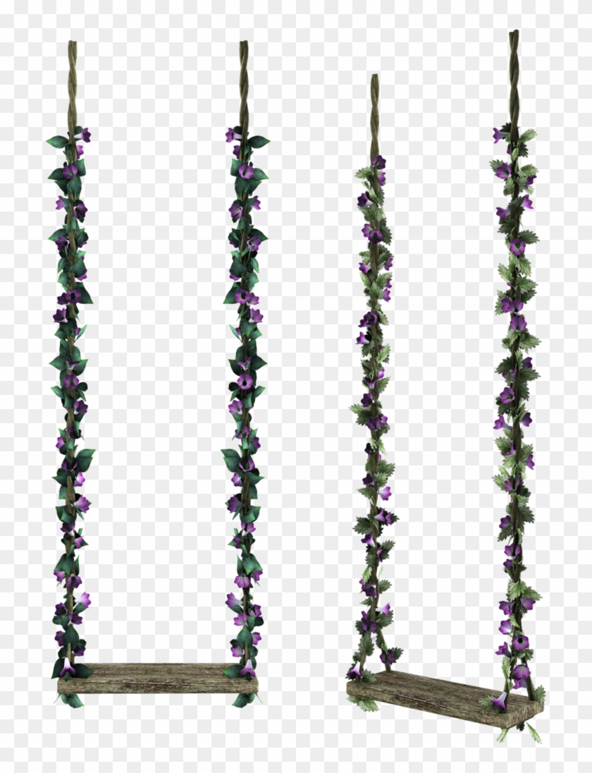 Purple Flowers Swing By Frozenstocks On Deviantart - Swing Png #616289