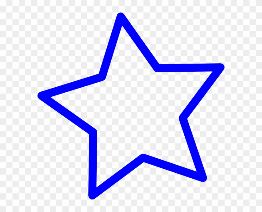 Star Clip Art At Clker - Empty Blue Star #616307