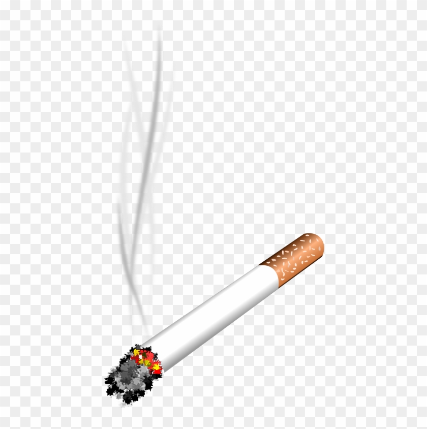Lit Cigaretter Clip Art At Clker - Thug Life Cigarette Png #616416