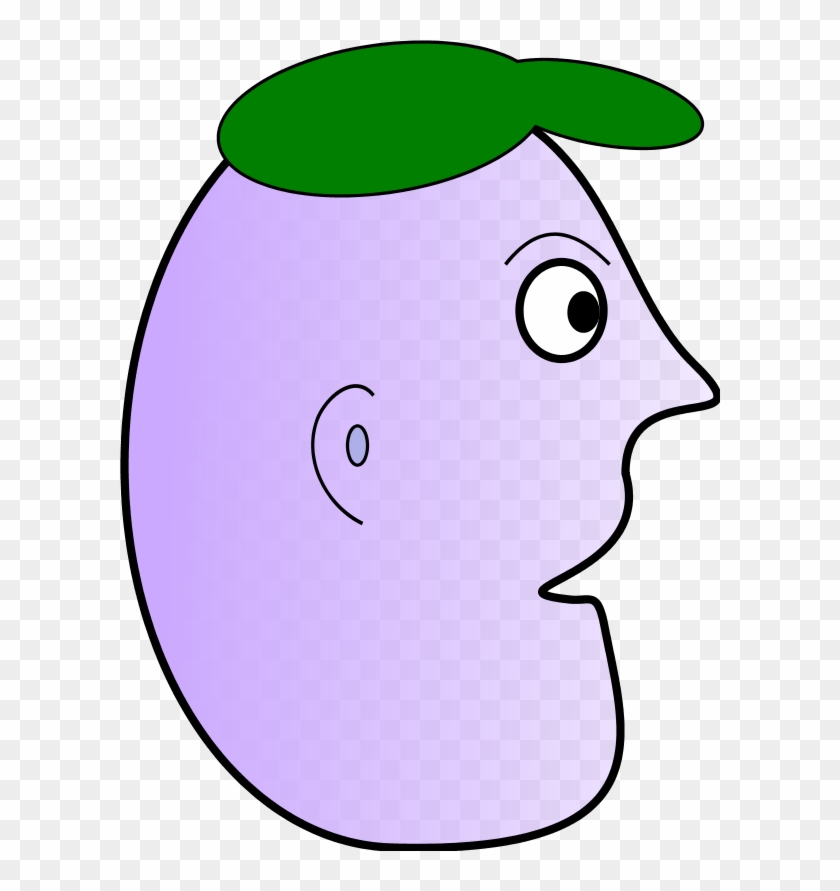 Cartoon Man Face Profile Wearing Cap - Clip Art #616438