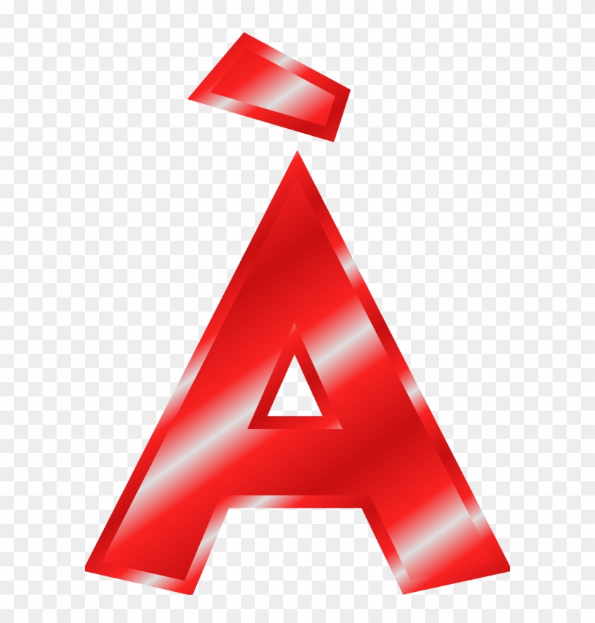 Letter A In Red #616496