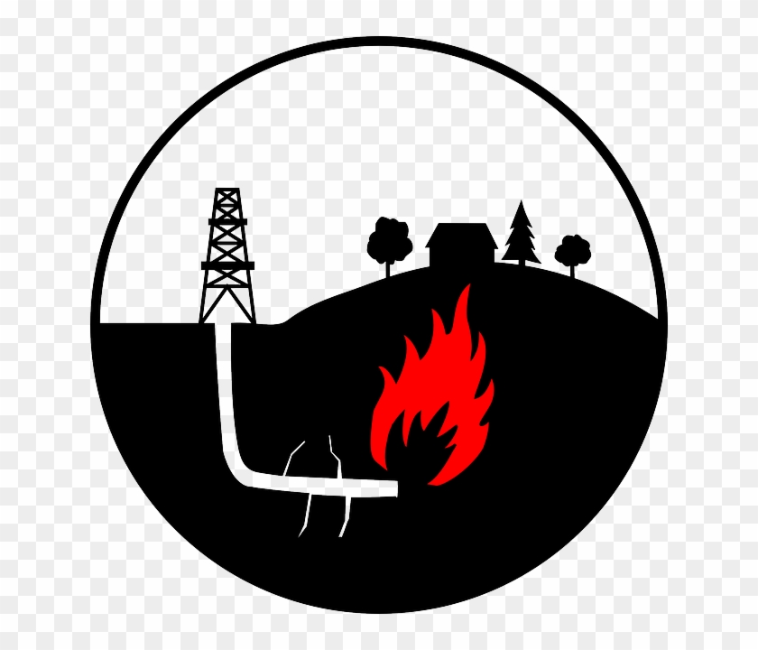 Flame Oil Production, Derrick, Danger, Burning, Flame - Shale Gas Clipart #616693