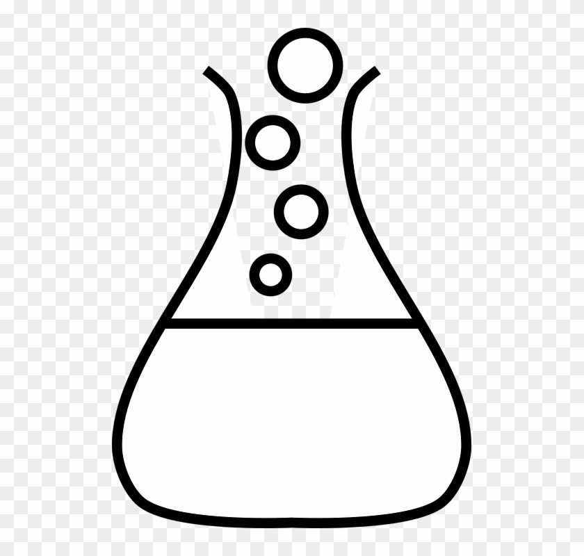 Science Beaker Clipart No Background - Science Black And White #616709