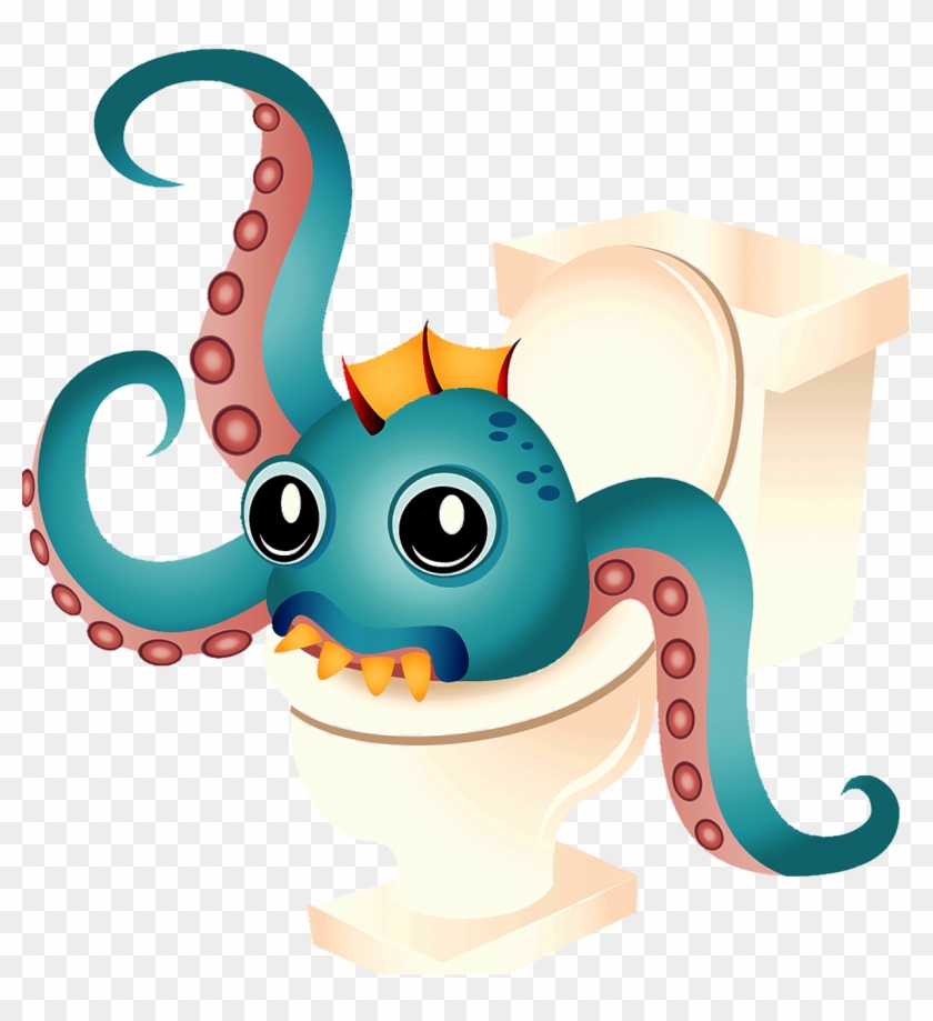 Octopus Monster Clip Art - Octopus Monster Clip Art #616827