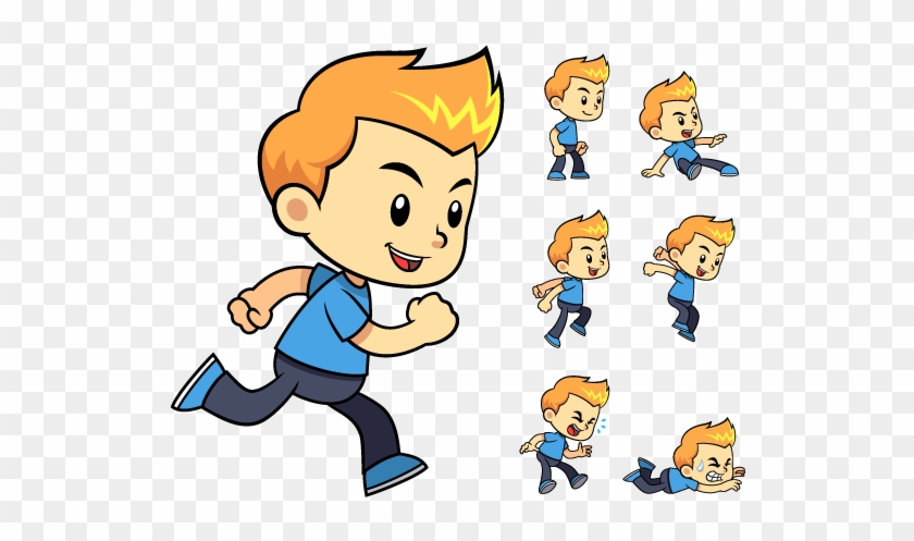 Blue Shirt Boy Game Sprites - Boy Sprite #616928