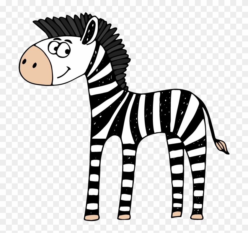 Quagga Black And White Zebra Cartoon Clip Art - Zebra Cartoon Free #617087