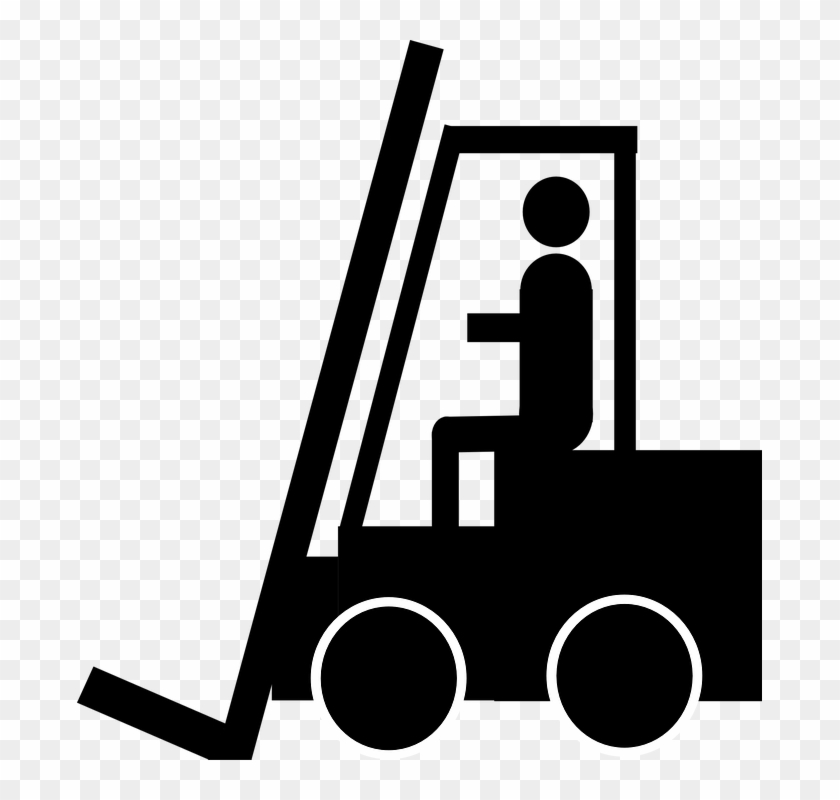 Forklift Clipart Black White #617108