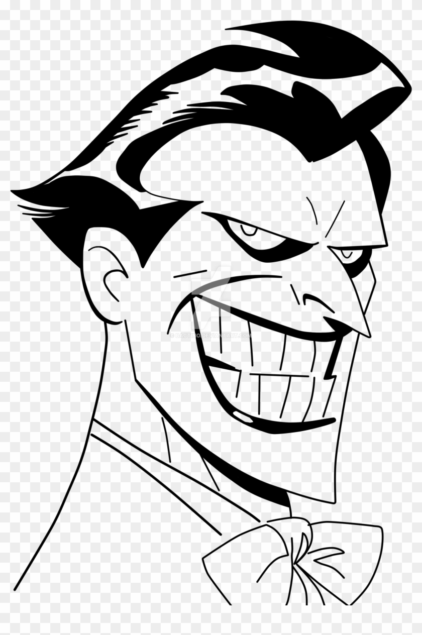 Gallery Joker Line Art, - Batman The Animated Series Joker Drawing ...