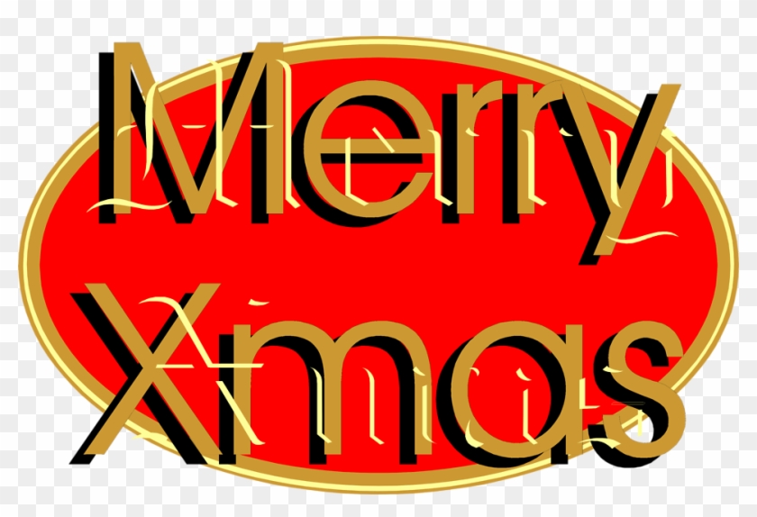 Illustration Of Red And Gold Christmas Text - Illustration Of Red And Gold Christmas Text #617415