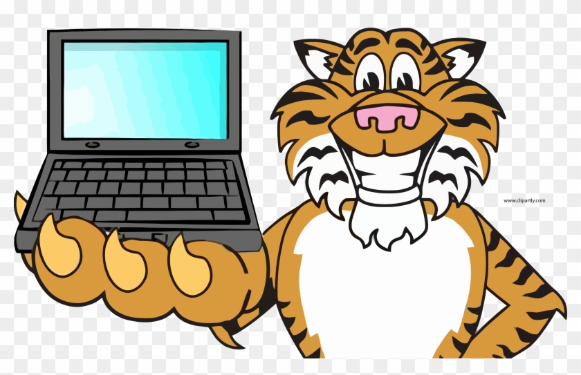 Computer Tigger Clipart Png Image Download - Tiger Reading A Book #617565