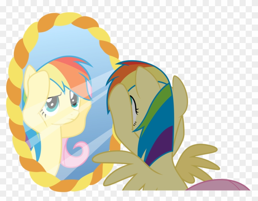 Plsim, Fluttershy, Magic Duel, Mirror, Reflection, - Illustration #617697