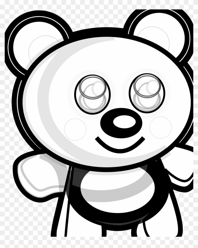 Cute Bear Head Black White Line Art Christmas Xmas - Cute Bear Head Black White Line Art Christmas Xmas #617719