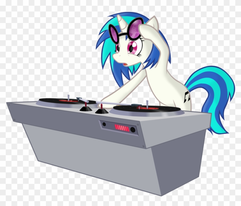 Slackerburst, Dj Pon-3, Eye Reflection, Octavia Melody, - Vinyl Scratch Dance Gif #617767