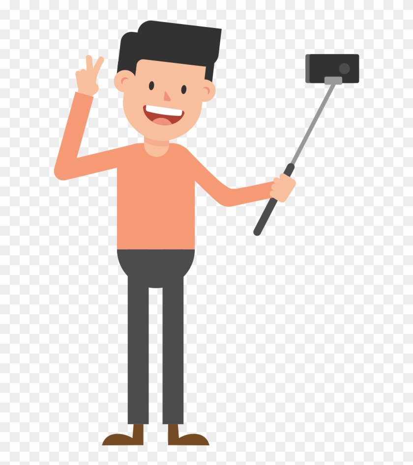 Open - Taking A Selfie Png #618074