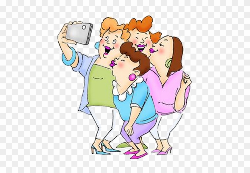 Personnages, Illustration, Individu, Personne, Gens - Art Impressions 3 1/2" X 3 1/4" Girlfriends Cling Rubber #618095