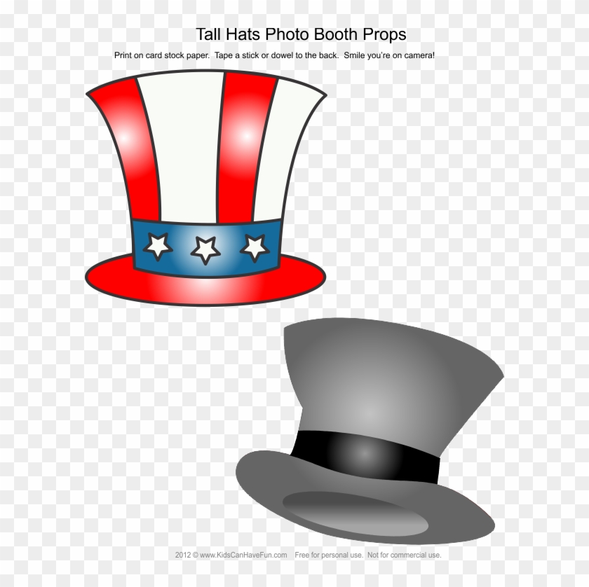 Tall Hats Photo Booth Props Http - Mouth Mustache Photo Props #618106