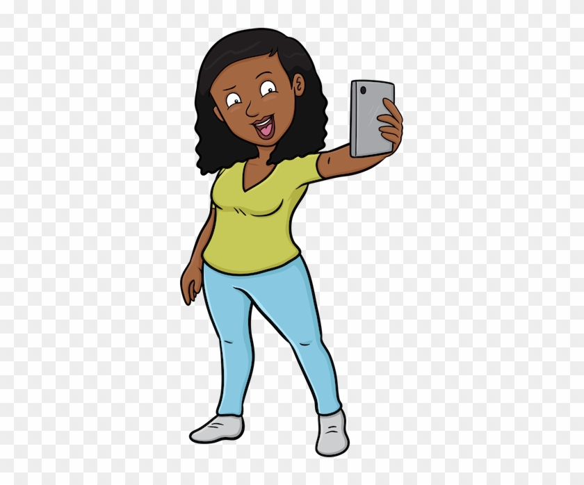 Monica Selfie Stickers - Taking A Selfie Clipart #618109
