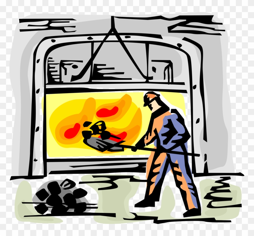Vector Illustration Of Fireman Or Stoker Worker Shovels - Vector Illustration Of Fireman Or Stoker Worker Shovels #618168