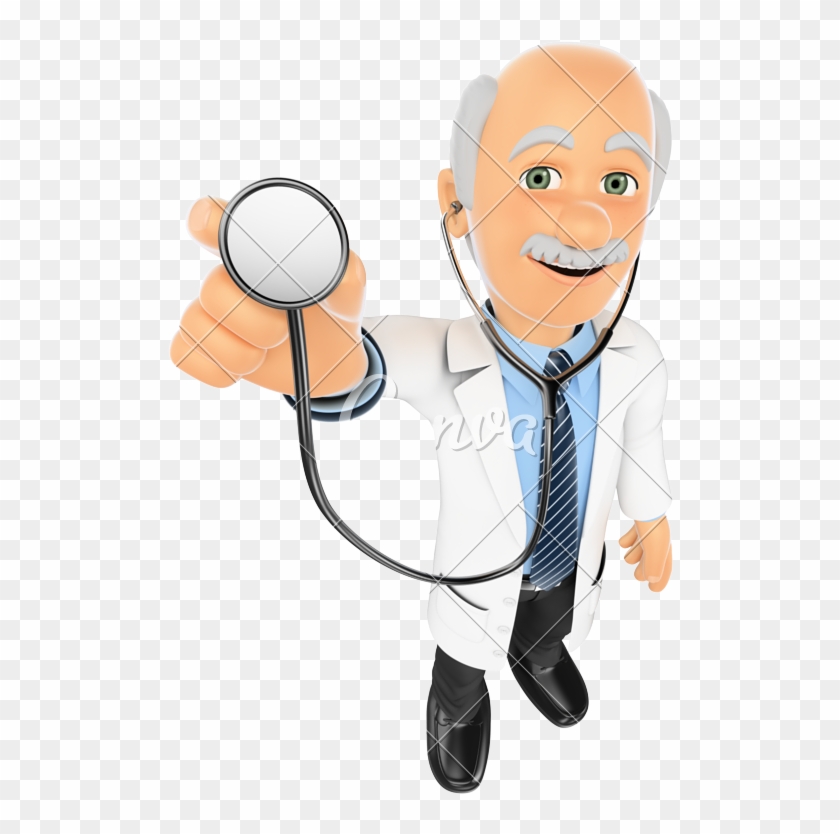 3d Doctor Listening With A Stethoscope - Stethoscope #618283