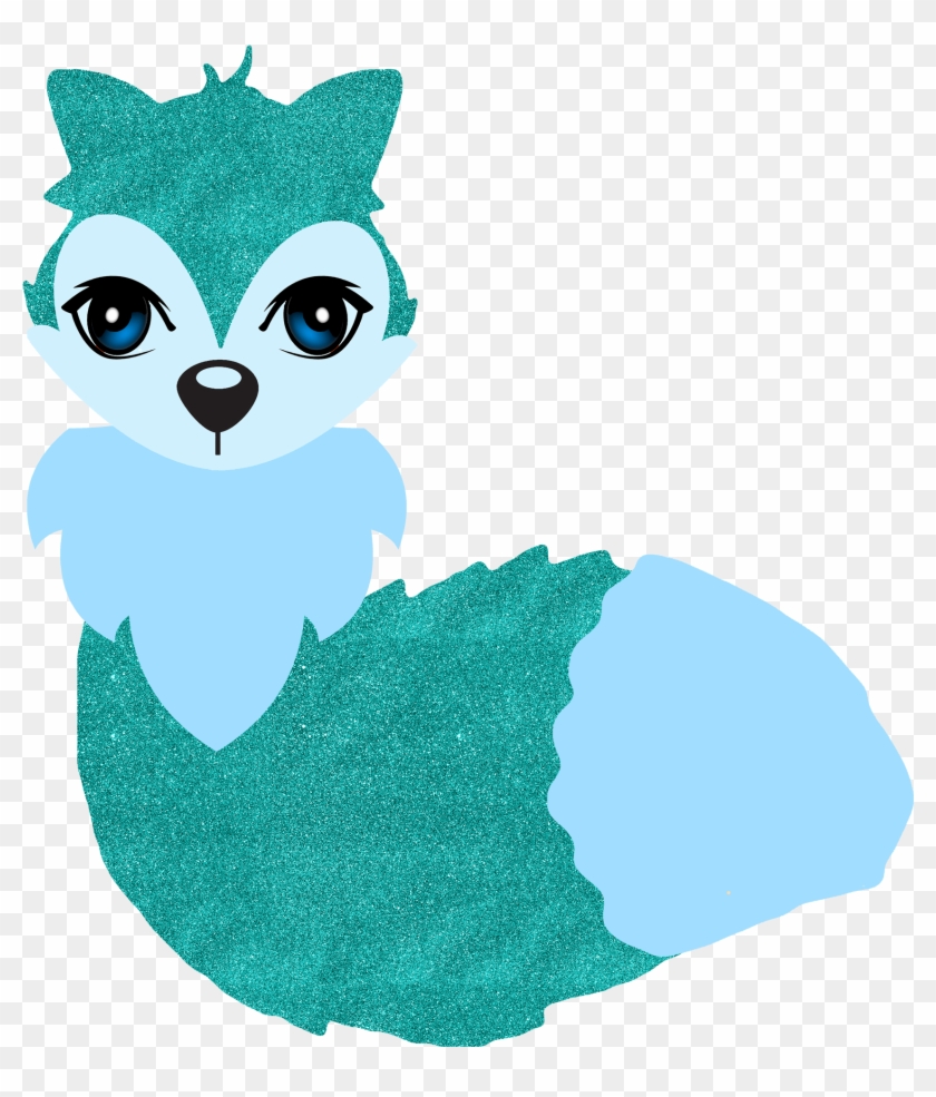 Cute Fox Clip Art - Blue #618516