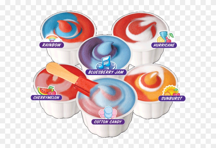 Colorful, Classic Italian Ice Swirled Into Six Unique - Cotton Candy Italian Ice #618657