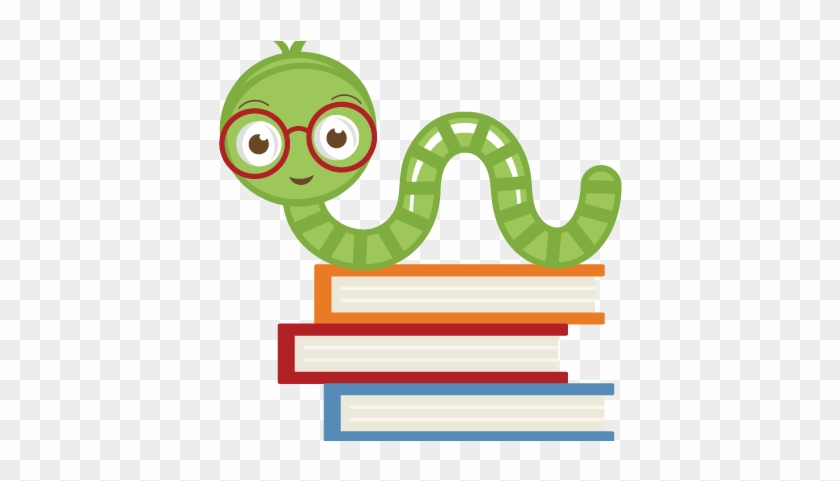 Large Cute Bookworm - Book Worm Clipart #618701